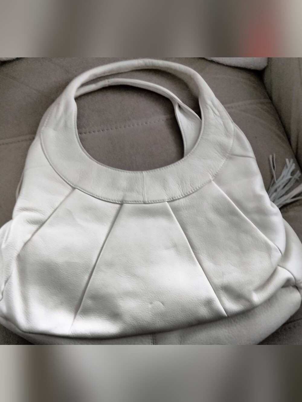 Sigrid Olsen White Leather Hobo Bag